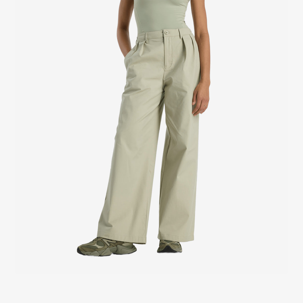 Women's New Balance Boylston Twill Trouser 'Olivine'